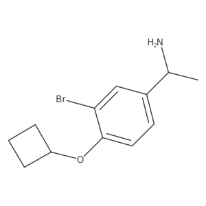 1-(3-Bromo-4-cyclobutoxyphenyl)ethan-1-amine Structure