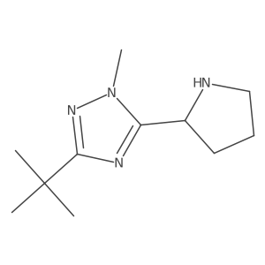 3-tert-butyl-1-methyl-5-(pyrrolidin-2-yl)-1H-1,2,4-triazole Structure