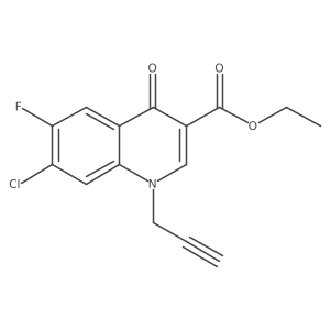 Ethyl 7-chloro-6-fluoro-4-oxo-1-(prop-2-yn-1-yl)-1,4-dihydroquinoline-3-carboxylate Structure