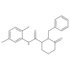 4-benzyl-N-(2,5-difluorophenyl)-5-oxomorpholine-3-carboxamide结构式