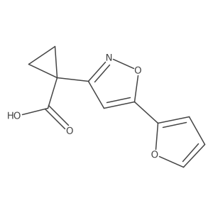 1-(5-(Furan-2-yl)isoxazol-3-yl)cyclopropanecarboxylicacid结构式