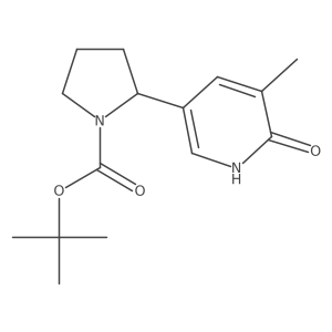 tert-Butyl 2-(6-hydroxy-5-methylpyridin-3-yl)pyrrolidine-1-carboxylate结构式