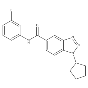 1-cyclopentyl-N-(3-fluorophenyl)-1H-1,2,3-benzotriazole-5-carboxamide Structure