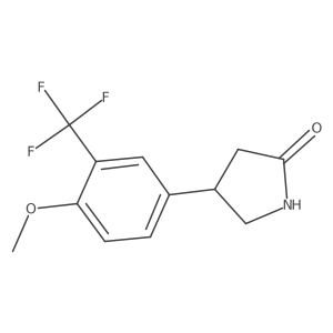 4-[4-Methoxy-3-(trifluoromethyl)phenyl]pyrrolidin-2-one结构式