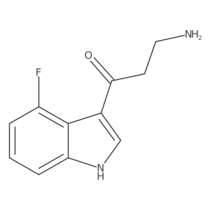 3-amino-1-(4-fluoro-1H-indol-3-yl)propan-1-one结构式