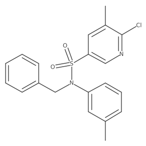 N-benzyl-6-chloro-5-methyl-N-(3-methylphenyl)pyridine-3-sulfonamide结构式