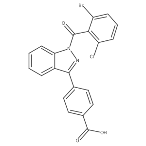 4-[1-(2-Bromo-6-chlorobenzoyl)-1H-indazol-3-yl]benzoic acid Structure