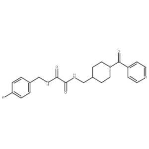 N'-[(4-fluorophenyl)methyl]-N-{[1-(pyridine-4-carbonyl)piperidin-4-yl]methyl}ethanediamide结构式