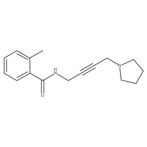 2-methyl-N-(4-pyrrolidin-1-ylbut-2-ynyl)benzamide Structure
