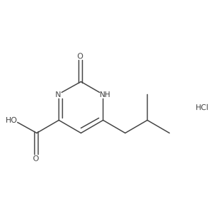 6-Isobutyl-2-oxo-1,2-dihydropyrimidine-4-carboxylic acid hydrochloride结构式
