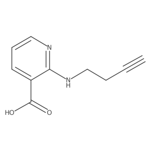 2-(But-3-yn-1-ylamino)nicotinic acid结构式