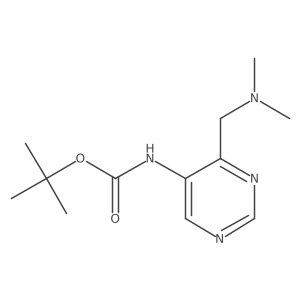 Tert-butyl (4-((dimethylamino)methyl)pyrimidin-5-yl)carbamate结构式