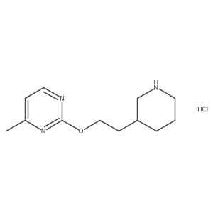4-Methyl-2-(2-(piperidin-3-yl)ethoxy)pyrimidine hydrochloride结构式