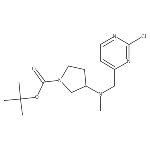 (R)-tert-butyl 3-(((2-chloropyrimidin-4-yl)methyl)(methyl)amino)pyrrolidine-1-carboxylate结构式