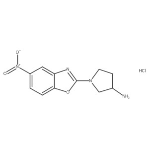 (R)-1-(5-nitrobenzo[d]oxazol-2-yl)pyrrolidin-3-amine hydrochloride Structure