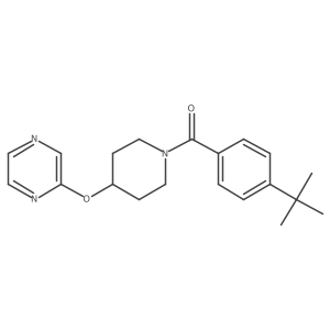 (4-(Tert-butyl)phenyl)(4-(pyrazin-2-yloxy)piperidin-1-yl)methanone结构式