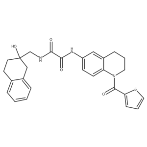 N1-((2-hydroxy-1,2,3,4-tetrahydronaphthalen-2-yl)methyl)-N2-(1-(thiophene-2-carbonyl)-1,2,3,4-tetrahydroquinolin-6-yl)oxalamide结构式