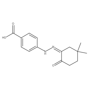 4-[2-(5,5-Dimethyl-2-oxocyclohexylidene)hydrazinyl]benzoic acid结构式