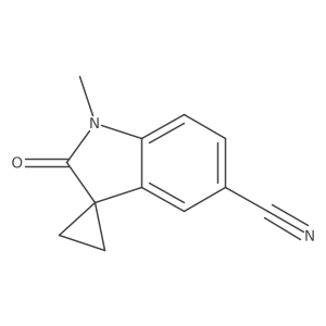 1'-Methyl-2'-oxospiro[cyclopropane-1,3'-indoline]-5'-carbonitrile Structure