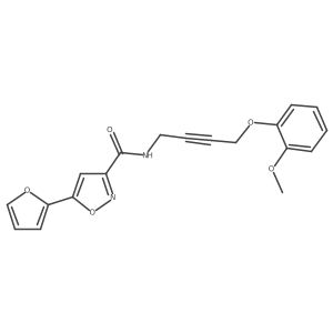 5-(Furan-2-YL)-N-[4-(2-methoxyphenoxy)but-2-YN-1-YL]-1,2-oxazole-3-carboxamide结构式