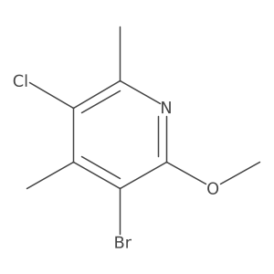 3-Bromo-5-chloro-2-methoxy-4,6-dimethylpyridine Structure