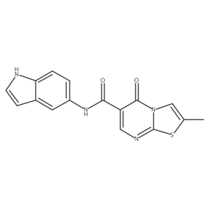 N-(1H-indol-5-yl)-2-methyl-5-oxo-5H-[1,3]thiazolo[3,2-a]pyrimidine-6-carboxamide Structure