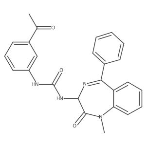 1-(3-Acetyl-phenyl)-3-(1-methyl-2-oxo-5-phenyl-2,3-dihydro-1H-benzo[e][1,4]diazepin-3-yl)-urea Structure