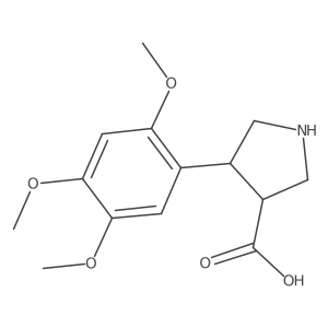 4-(2,4,5-Trimethoxyphenyl)pyrrolidine-3-carboxylic acid结构式