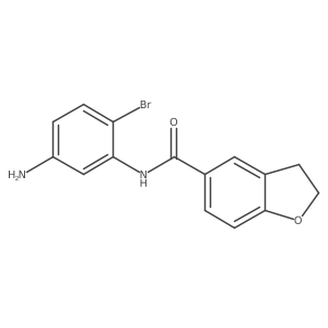 5-Benzofurancarboxamide, N-(5-amino-2-bromophenyl)-2,3-dihydro- Structure