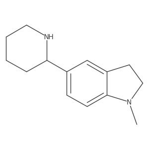 1-methyl-5-(piperidin-2-yl)-2,3-dihydro-1H-indole结构式