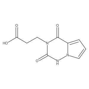 3-(2,4-dioxo-1H-pyrrolo[2,1-f][1,2,4]triazin-3-yl)propanoic acid Structure