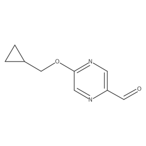 5-(Cyclopropylmethoxy)-2-pyrazinecarboxaldehyde Structure