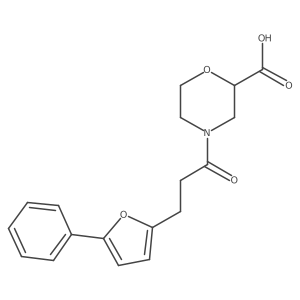 4-[3-(5-Phenylfuran-2-yl)propanoyl]morpholine-2-carboxylic acid结构式
