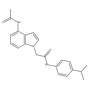 2-[4-(acetylamino)-1H-indol-1-yl]-N-[4-(propan-2-yl)phenyl]acetamide Structure