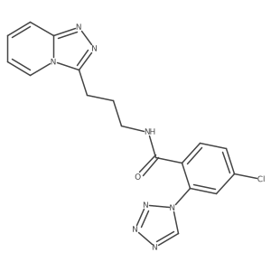 4-chloro-2-(1H-1,2,3,4-tetraazol-1-yl)-N-(3-[1,2,4]triazolo[4,3-a]pyridin-3-ylpropyl)benzamide Structure