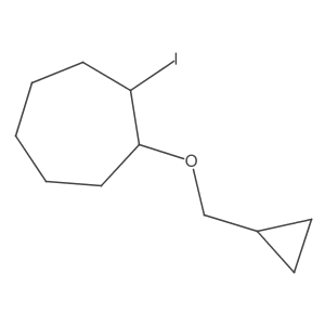 1-(Cyclopropylmethoxy)-2-iodocycloheptane Structure