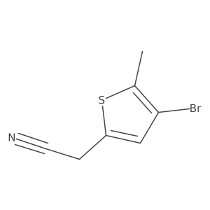 2-(4-Bromo-5-methylthiophen-2-yl)acetonitrile结构式