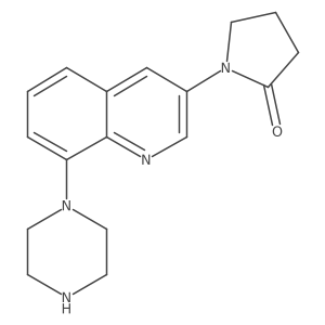 1-(8-Piperazin-1-ylquinolin-3-yl)pyrrolidin-2-one结构式