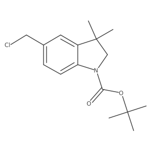 Tert-butyl 5-(chloromethyl)-3,3-dimethylindoline-1-carboxylate Structure