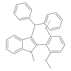 2-(2,6-Dimethoxyphenyl)-3-(diphenylphosphino)-1-methyl-1H-indole结构式