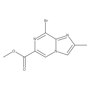 Methyl 8-bromo-2-methylimidazo[1,2-a]pyrazine-6-carboxylate结构式