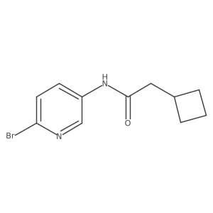 N-(6-bromo-3-pyridinyl)cyclobutaneacetamide结构式