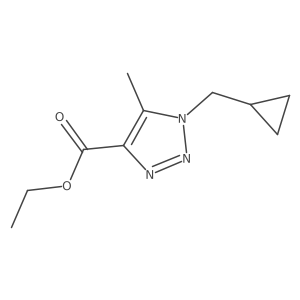 Ethyl 1-(cyclopropylmethyl)-5-methyl-1H-1,2,3-triazole-4-carboxylate结构式