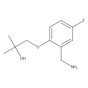 2-Propanol, 1-[2-(aminomethyl)-4-fluorophenoxy]-2-methyl- Structure