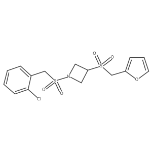 1-((2-Chlorobenzyl)sulfonyl)-3-((furan-2-ylmethyl)sulfonyl)azetidine结构式