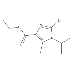 Ethyl 2-bromo-1-isopropyl-5-methyl-1H-imidazole-4-carboxylate结构式