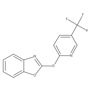 2-[[5-(Trifluoromethyl)-2-pyridinyl]thio]benzoxazole结构式
