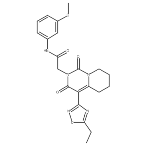 2-[4-(5-ethyl-1,2,4-oxadiazol-3-yl)-1,3-dioxo-5,6,7,8-tetrahydro-1H-pyrido[1,2-c]pyrimidin-2(3H)-yl]-N-(3-methoxyphenyl)acetamide Structure