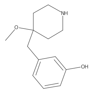 3-[(4-Methoxypiperidin-4-yl)methyl]phenol结构式