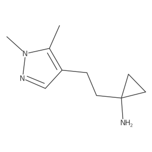 1-[2-(1,5-dimethyl-1H-pyrazol-4-yl)ethyl]cyclopropan-1-amine结构式